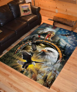 Personalized Native American Eagle Flag American Rugs
