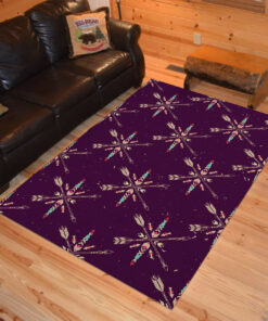 Personalized Grunge Seamless Pattern with Crossed Ethnic Native American Area Rugs