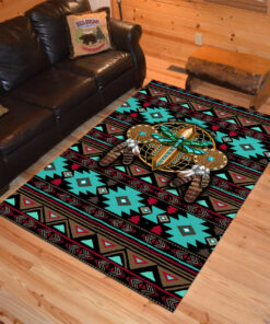 Personalized Butterfly Native American Patern Area Rugs