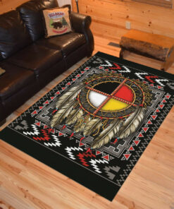 Personalized Medicine Wheel Native American Rugs
