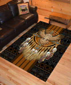 Personalized Native Owl Mandala Tribal Native American Area Rugs