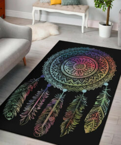 Personalized Indigenous Design Green Native American Pride Area Rugs