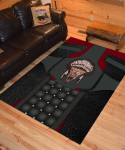 Personalized Bull Skull Native American Area Rugs