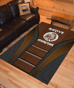 Personalized Tribal Brown Symbol Native American Area Rugs