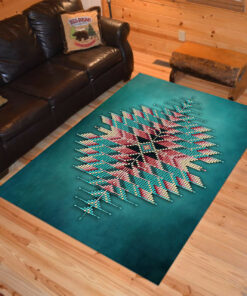 Personalized Native American Bead Peyote Area Rugs