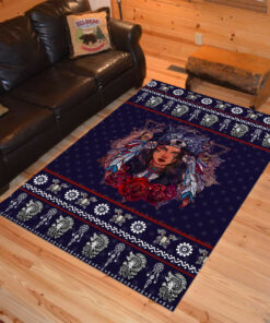 Personalized Native Girl Native American Area Rugs