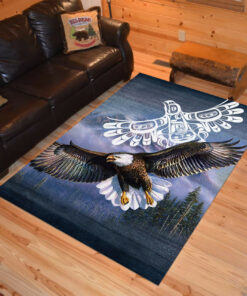Personalized Eagle Native American Area Rugs for Family