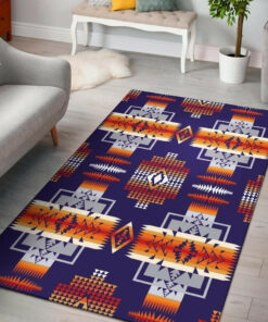 Personalized Native American Red Pattern Area Rugs