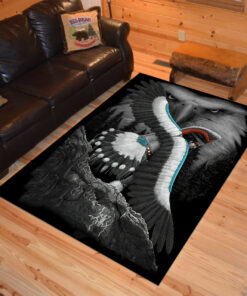 Personalized Native Eagle Man Native American Area Rugs