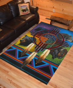 Personalized Dreamcatcher Tribal Native American Area Rugs