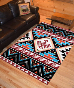 Personalized Aztec Triabl Geometric Seamless Native American Area Rugs
