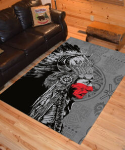 Personalized Chief Native American Area Rugs