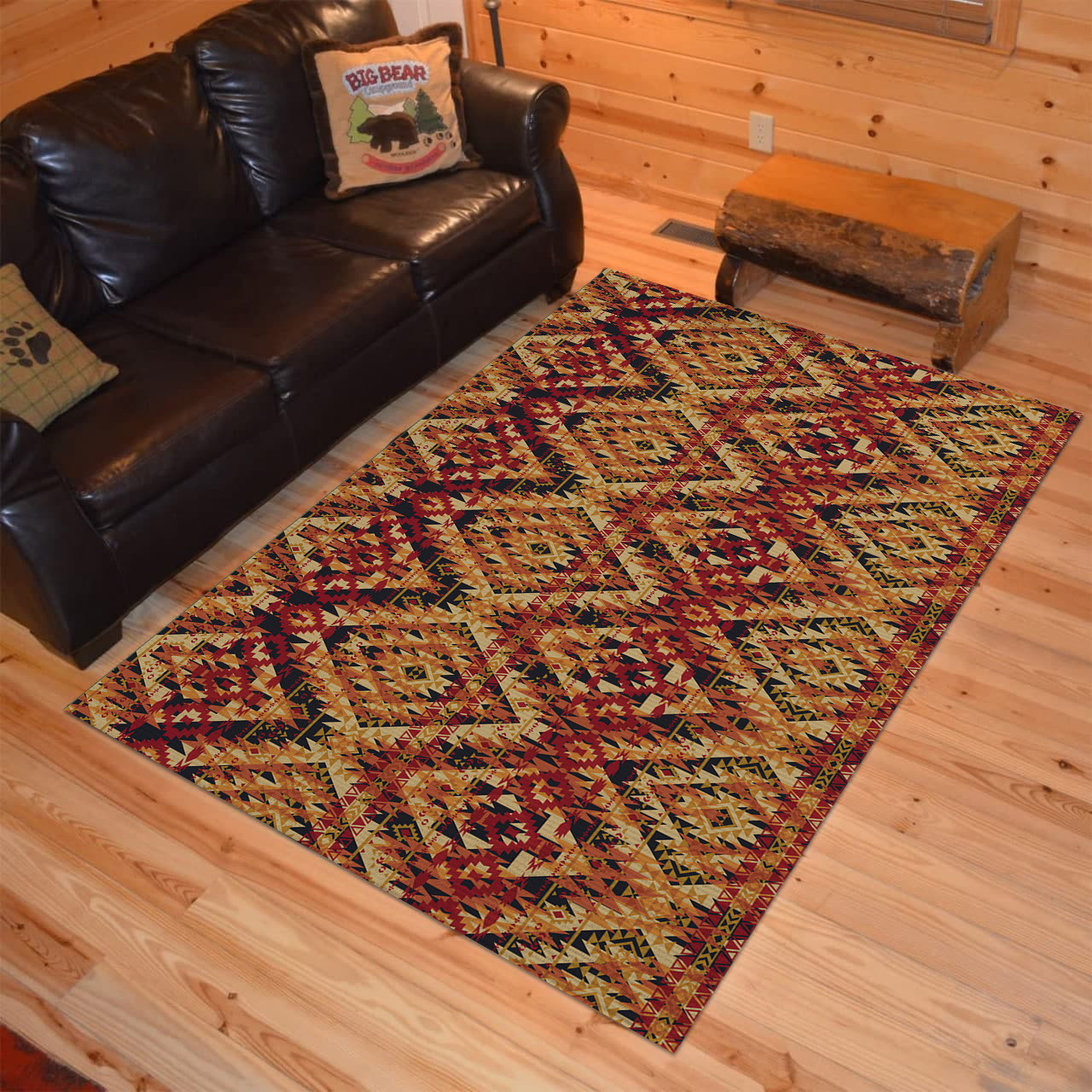 Personalized Native American Style Fabric Area Rugs
