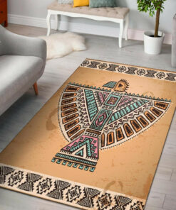 Personalized Thunderbird Warrior Native American Pride Area Rugs