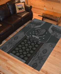 Personalized Native Tribal Skull Symbols Area Rugs