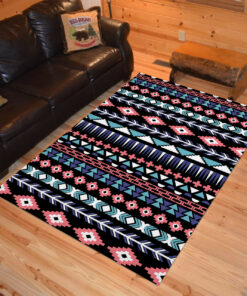 Personalized Seamless Aztec Native American Area Rugs