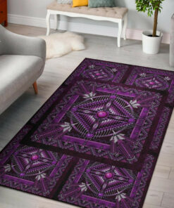 Personalized Light Purple Native American Area Rugs