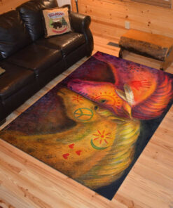 Personalized War Horse and Peace Horse Native American Rugs