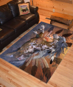 Personalized Horse Native Area Rugs
