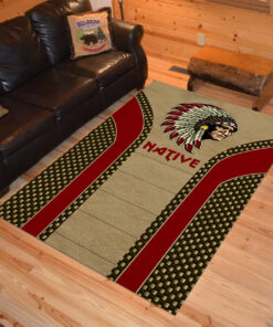 Personalized Tribal Chief Symbols Native American Area Rugs