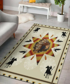 Personalized Medicine Wheels Flag Native American Area Rugs