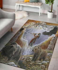 Personalized Trail Of Tear Native American Pride Area Rugs
