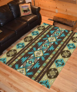 Personalized Native Southwest American Aztec Navajo Seamless Area Rugs