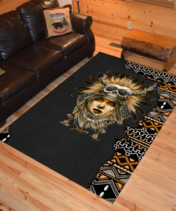 Personalized Dreamcatcher Girl Skull Pattern Native American Area Rugs
