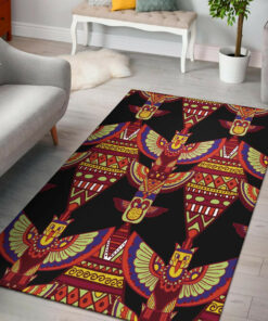 Personalized Ethno Brown Blue Native American Area Rugs