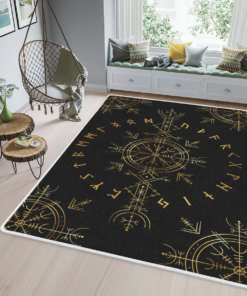 Vegvisir Rune Viking Symbol Viking Area Rug