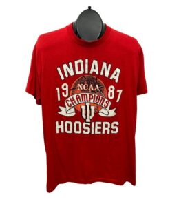 1980s Hoosiers T Shirt, 1987 Indiana University Hoosier IU Champs Graphic Shirt, Gifts For NCAA Fans