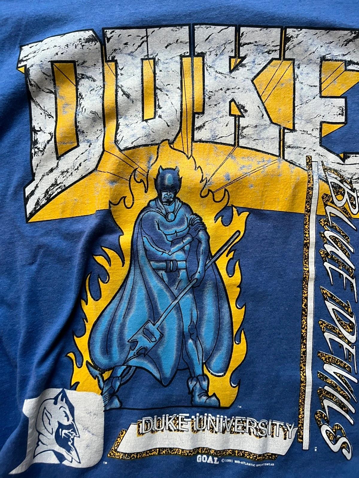1991 Vintage Duke Blue Devils T Shirt Sweatshirt
