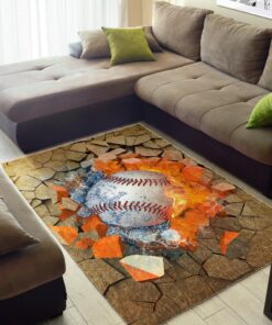 Peeking Baseball Baseball Rug