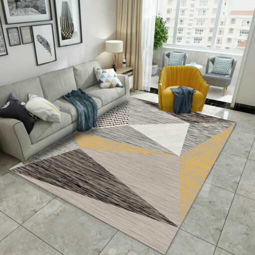Multicolored Living Room Rug Modern Geometric 3D Illusion Rug