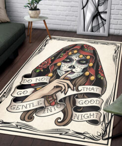 Sugar Skull Girl Thing Tattoo Rug