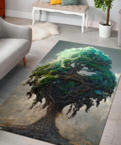 Watercolor Art Tree of Life Viking Rugs for Family