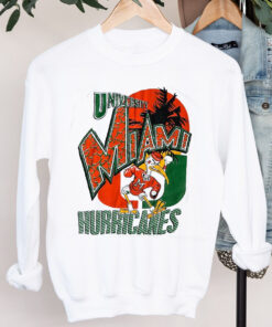Vintage 80s University Of Miami Hurricanes College Varsity Shirt Sweatshirt Hoodie