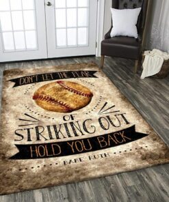 Don't Let The Fear Baseball Rug