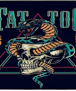 Colorful Chicano Tattoo Poster Ultra Soft Indoor Floor Non-Slip Area Rug for Living Room Kid Bedroom Dining Room Home Decor