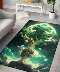 Watercolor Art Tree of Life Viking Rugs