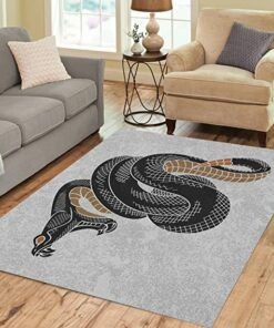 Tattoo Viper Snake Ink Technique Tee Rattlesnake Old Home Decor Floor Rug