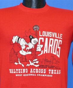 80s Louisville Cardinals 1986 Final Four West Regional Championships NCAA Basketball Tournament T-Shirt