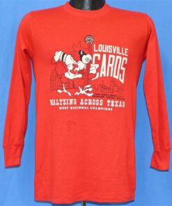 80s Louisville Cardinals 1986 Final Four West Regional Championships NCAA Basketball Tournament T-Shirt