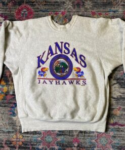 80s TSI Reverse Weave Kansas University KU Jayhawks Crewneck Sweatshirt
