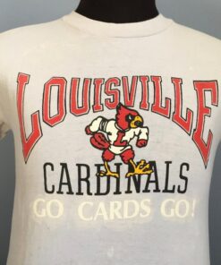 80s Vintage Louisville Cardinals University Go Cards Go NCAA College T-Shirt