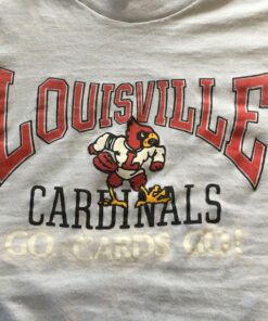 80s Vintage Louisville Cardinals University Go Cards Go! ncaa college T-Shirt