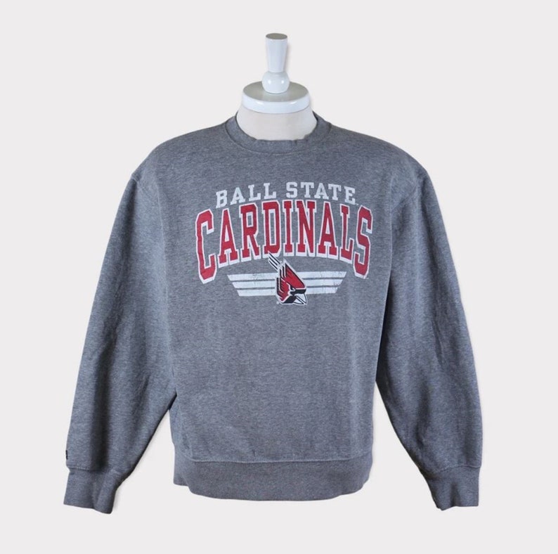 90s Ball State University Athletics Sweatshirt, Ball State Cardinals Football, Basketball NCAA Sweatshirt