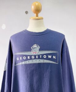 90s Georgetown University Hoyas Longs-Sleeves T-shirt