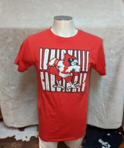 90s Louisville Cardinals football Tee Vintage Puff Ink Screen Print