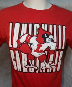 90s Louisville Cardinals football Tee Vintage Puff Ink Screen Print